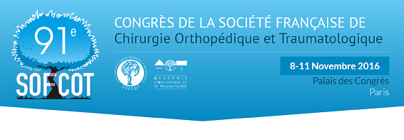  Congrès SOFCOT 2016 Du 8 au 11 novembre au palais des congrès de Paris